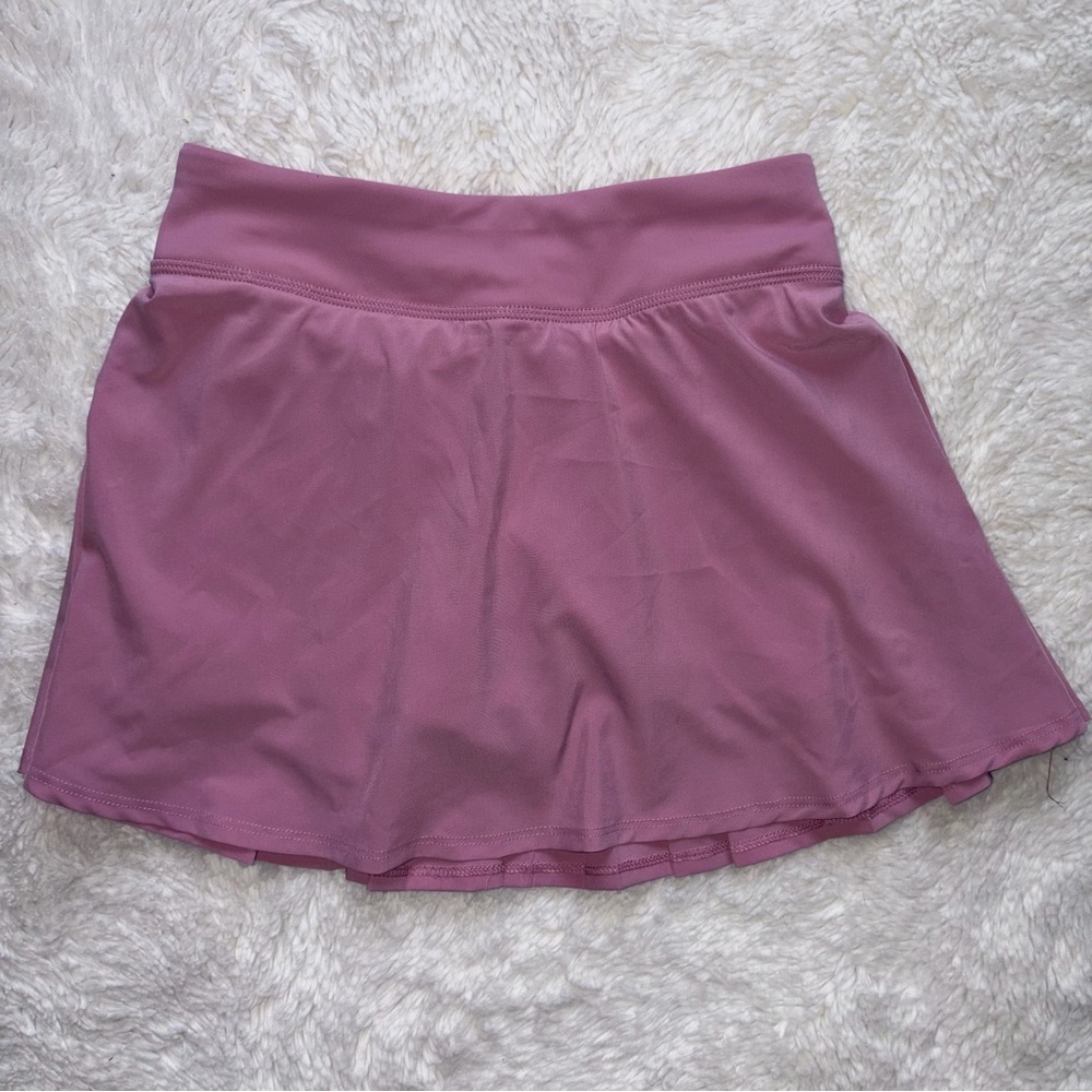 Zella Girls XS 5/6 Skirt Skort Pleated Tennis Pocket Pink Purple Mauve Blush